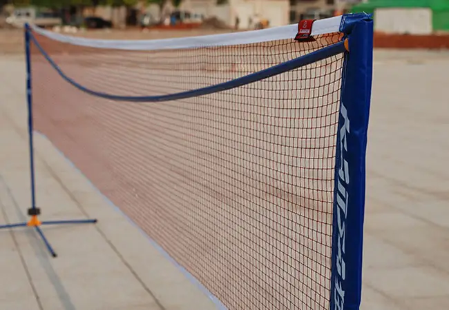 badminton net and pole