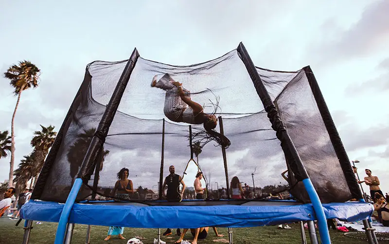 trampoline size